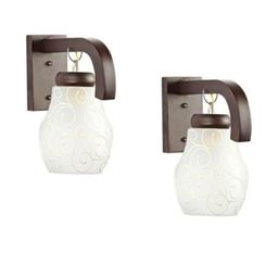 Somil Premium Designer Glass Wall / Night Lamp Elegant & Stylish Dcor Accent for Modern Interiors, color- White, Size:- 19 X 32 X 29.5 CM-image-99