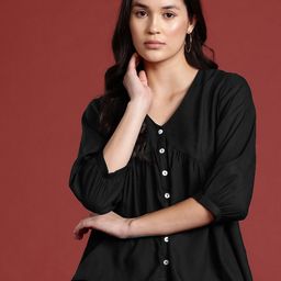all about you Puff Sleeve Empire Top-image-29