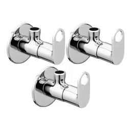 GENERIC Prime Angle Valve Brass Chrome Finish Silver, FG954 (Pack of 3)-82