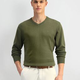 Arrow Men V-Neck Long Sleeves Pullover Sweaters-image-15
