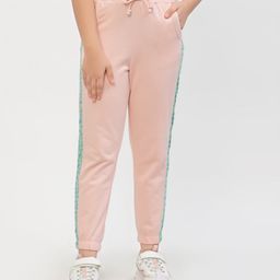 Spunkies Organic Cotton Side Tape Joggers - Pink-19