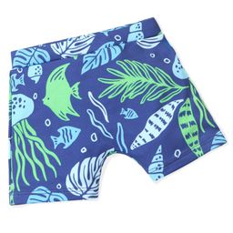 Babyhug Swimming Trunks Tropical Print - Navy Blue-image-24