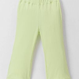 Little Kangaroos Woven Full Length Solid Color Ribbed Leggings - Mint Green-image-82