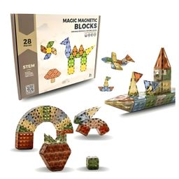 NEGOCIO Magnetic Tiles - Educational Toy for Kids | Building Blocks, Magnetic Toys for kids| Enhance Early Brain Development, Creativity- PACK OF 1- COLOR MAY VARY-13