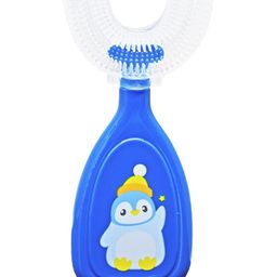 TOYPENTER U-Shaped Toothbrush for Baby | 360° Oral Teeth Cleaning Tools | Infants Toothbrush with Food Grade Silicone Head | Manual Toothbrush For new Born Baby (Blue)-image-91