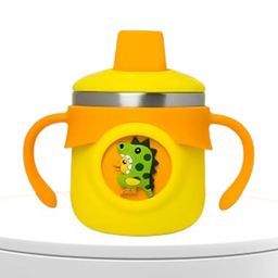 Chinmay Kids Baby Stainless Steel Milk Feeding Travel Baby Water Bottles With Straw for Kids- 260 ml-image-87
