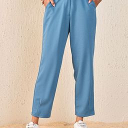 SASSAFRAS Women High-Rise Tapered Fit High-Rise Trouser-image-43