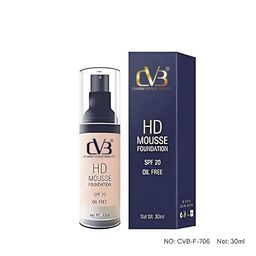 CVB HD Mousse Foundation With SPF 20- 30 ml- Natural Beige image 4