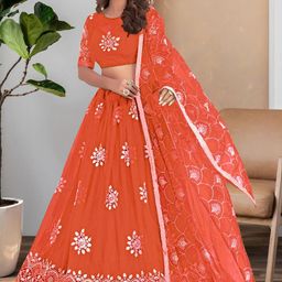 F Plus Fashion Net Semi-Stitched Lehenga Choli-picture-18