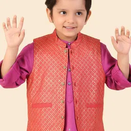 Fabindia Boys Printed Nehru Jackets-image-40