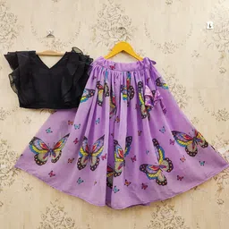 JOVK DESIGN Girls Printed Ready to Wear Lehenga & Blouse-picture-27