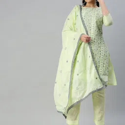 SHADOW & SAINING Embroidered Pure Cotton Semi-Stitched Dress Material-picture-8