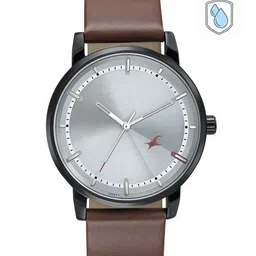Fastrack Men Brass Leather Straps Analogue Watch 3278NL01-25