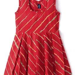 JAV CREATIONS Girls Striped Fit & Flare Dress-picture-48