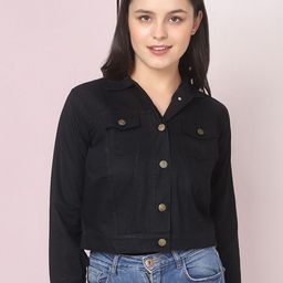 BUY NEW TREND Women Lightweight Denim Jacket with Embroidered-image-92