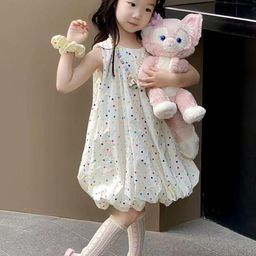 LULU & SKY Girls Polka Dot Print A-Line Dress-picture-42
