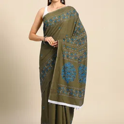 BUTA BUTI Women Ethnic Motifs Printed Pure Cotton Saree-image-69