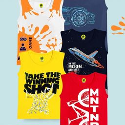 YK Boys 5 Printed Applique T-shirt-28