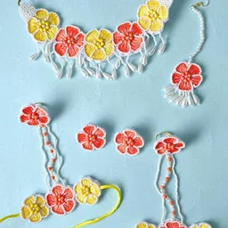 Tipsy closet Women Orange Jewellery Set-picture-42