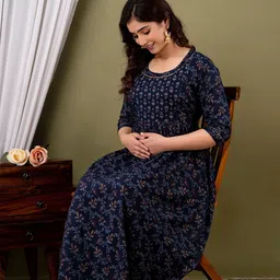 Fashion4word Women Floral Printed Floral Maternity Kurta-26