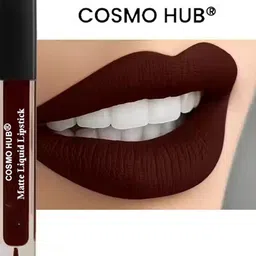 COSMO HUB Long Lasting Matte Liquid Lipsticks - 20 ml - Maroon-picture-4