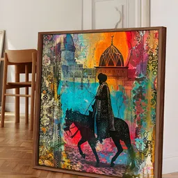 Myntra Elegant Homes Black & Blue Birds and Animals Printed Canvas Wall Art-image-36