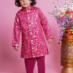 Little Bansi Boys Embroiderd Sherwani With Pyjama-picture-47