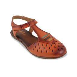 pelle albero Women Round Toe Mules Flats-image-74
