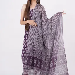 Kwatchi Printed Pure Cotton Unstitched Dress Material-53