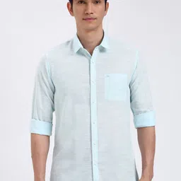 Peter England Casuals Men Slim Fit Spread Collar Textured Cotton Casual Shirt-image-41