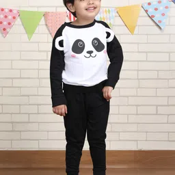 Polka Tots Kids Printed Round Neck Pure Cotton Sweatshirt With Jogger-image-39