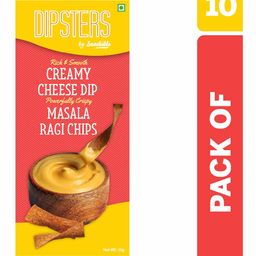 Snackible Dipsters Masala Ragi Chips and Cream Cheese Dip Pack of 10 - 50 gm Each-image-6