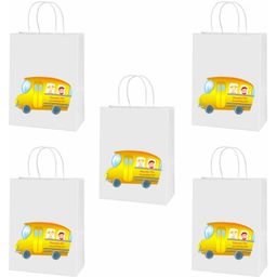 Untumble Bus Themed Party Bags Yellow  - Pack of 10-image-61