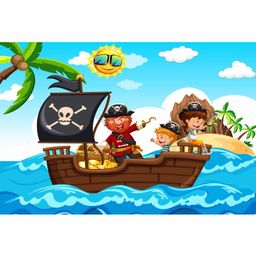 Wens Cartoon Theme Self Adhesive Wall Poster - Multicolor-image-69