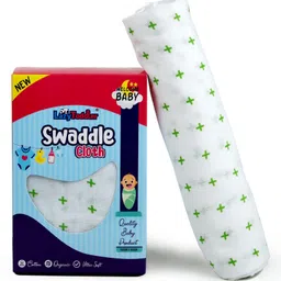 LazyToddler Organic Cotton Baby Swaddle Plus Print - Green-picture-19
