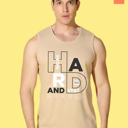 WOOSTRO Pack Of 2 Printed Pure Combed Cotton Gym VestsVWS26(BKLN ORANGE)(HARD RUST)-image-27
