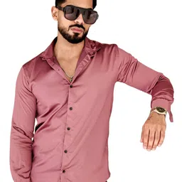 VORTEX Spread Collar Satin Regular Fit Shirt-picture-45
