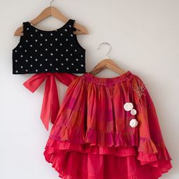 LOVE THE WORLD TODAY Girls Printed Ready to Wear Lehenga &-image-49