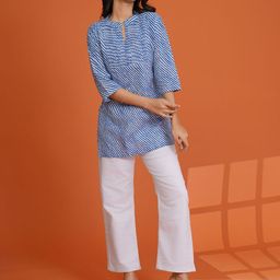 Moda Rapido Women Printed Thread Work Kurta-image-7