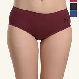 JIL X Pack Of 4 Cotton Mid-Rise Hipster Briefs MY-JILX-PLAIN-OE-4PC-picture-43