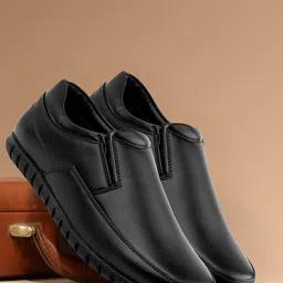 Zixer Men Textured Leather Formal Slip On-picture-22