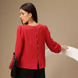 Chemistry Pleated Puff Sleeve Top-picture-7