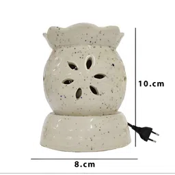 PEEPALCOMM 3Pcs White Electric Flower Round Diffuser With Sandalwood Oils - 10 ml Each image 2