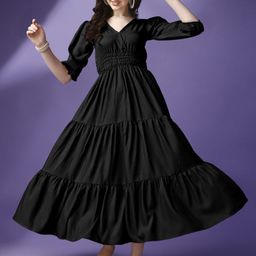 Raiyani Fashion Applique Crepe Fit & Flare Maxi Dress-picture-45