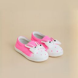 Hopscotch Girls Pink Fabric Slip-Ons-picture-45