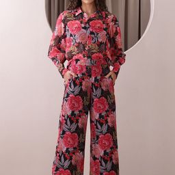 MILOST Printed Shirt With Palazzos Co-Ords-image-125