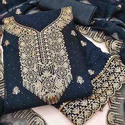 Blissta Embroidered Unstitched Dress Material-image-78