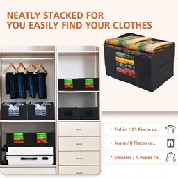Kuber Industries Black 2 Pieces Drawer Organisers image 3