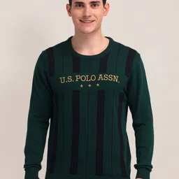 U.S. Polo Assn. Men Striped Round Neck Pullover-picture-42