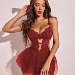 FIMBUL Women Net Baby Doll-image-84